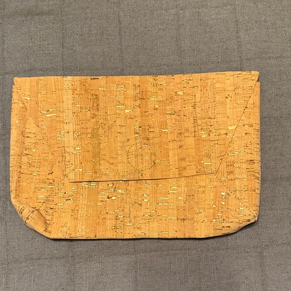 J. Crew Handbags - J. Crew Cork Clutch with Gold Accents